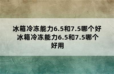 冰箱冷冻能力6.5和7.5哪个好 冰箱冷冻能力6.5和7.5哪个好用